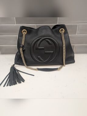 Gucci Black Soho Chain Shoulder Bag